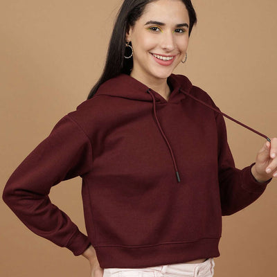 Women's Solid Regular Fit Sweatshirt