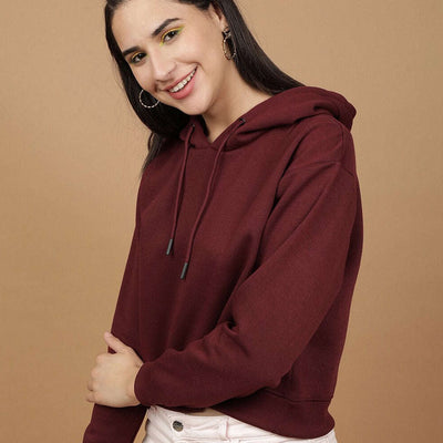 Women's Solid Regular Fit Sweatshirt
