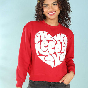 Women's Solid Regular Fit Sweatshirt