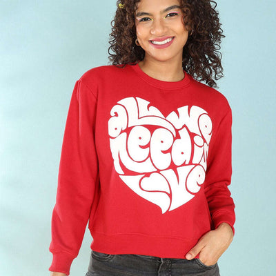 Women's Solid Regular Fit Sweatshirt