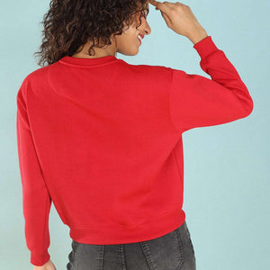 Women's Solid Regular Fit Sweatshirt