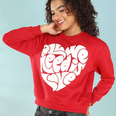 Women's Solid Regular Fit Sweatshirt