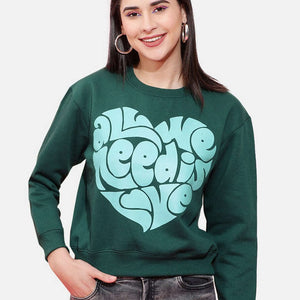 Women's Solid Regular Fit Sweatshirt