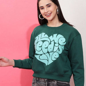 Women's Solid Regular Fit Sweatshirt