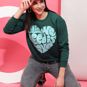 Women's Solid Regular Fit Sweatshirt