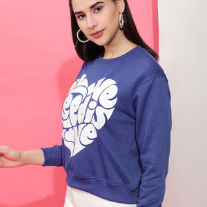 Women's Solid Regular Fit Sweatshirt