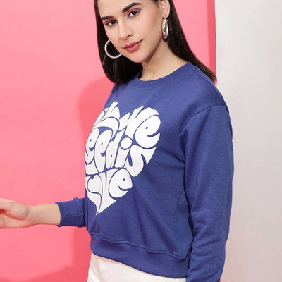 Women's Solid Regular Fit Sweatshirt