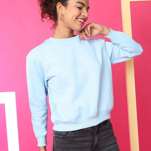 Women's Back Printed Regular Fit Sweatshirt