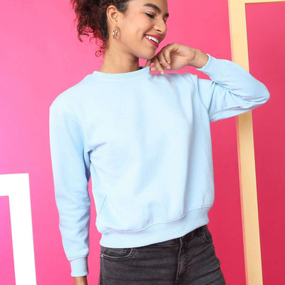 Women's Back Printed Regular Fit Sweatshirt