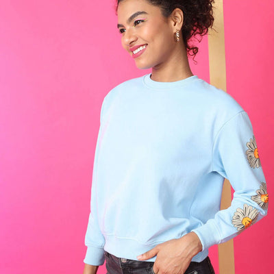 Women's Back Printed Regular Fit Sweatshirt