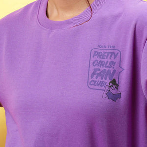 Women's Back Printed Regular Fit Sweatshirt