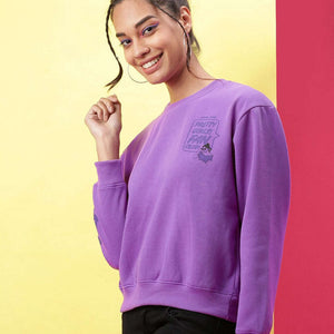 Women's Back Printed Regular Fit Sweatshirt