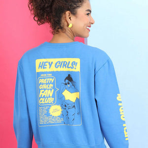 Women's Back Printed Regular Fit Sweatshirt