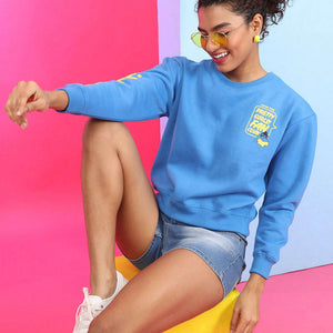 Women's Back Printed Regular Fit Sweatshirt