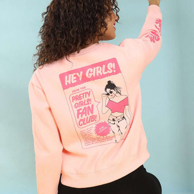 Women's Back Printed Regular Fit Sweatshirt