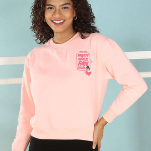 Women's Back Printed Regular Fit Sweatshirt
