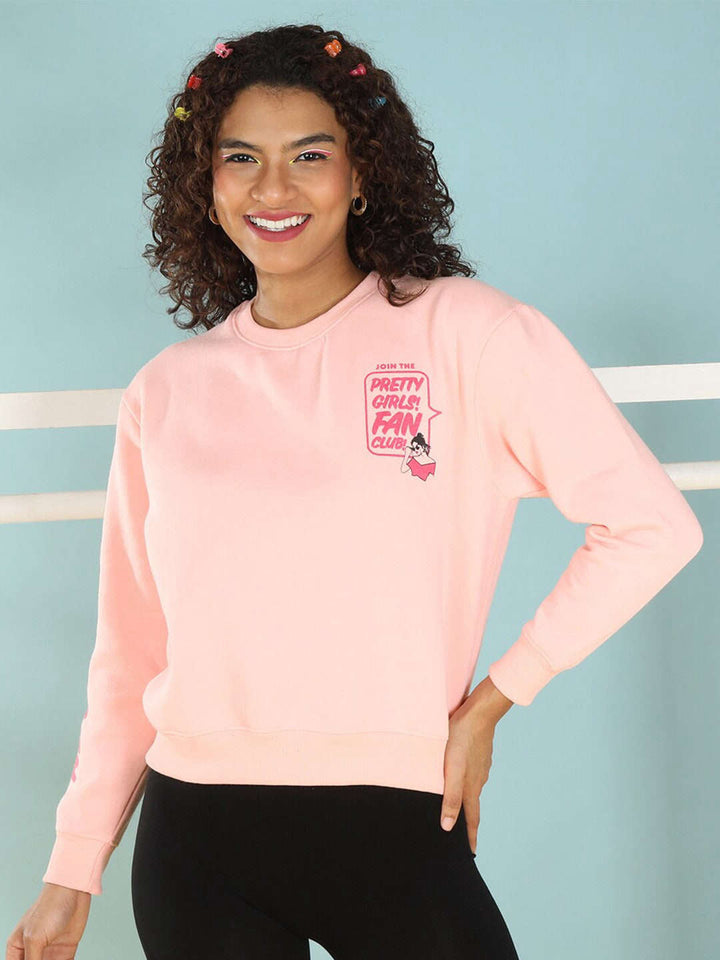 Women's Back Printed Regular Fit Sweatshirt