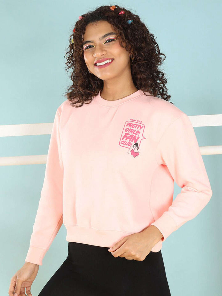 Women's Back Printed Regular Fit Sweatshirt