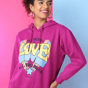 Women's Printed Regular Fit Sweatshirt