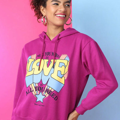 Women's Printed Regular Fit Sweatshirt