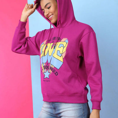 Women's Printed Regular Fit Sweatshirt