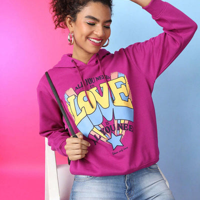 Women's Printed Regular Fit Sweatshirt