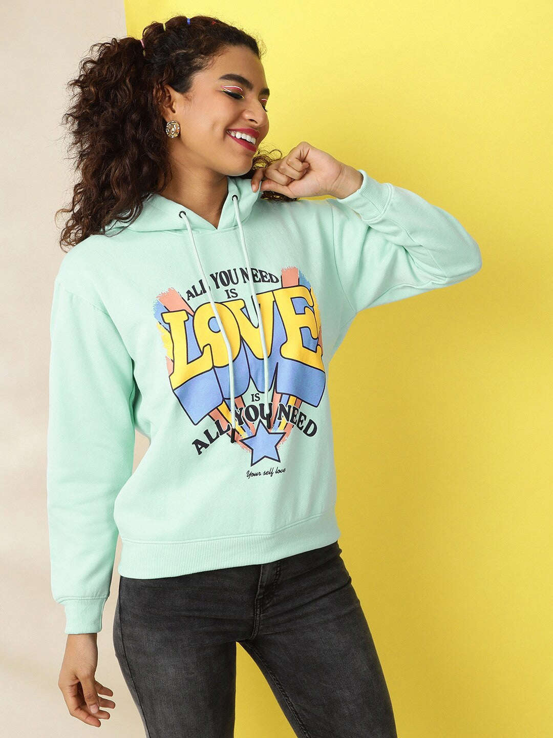 Women's Printed Regular Fit Sweatshirt