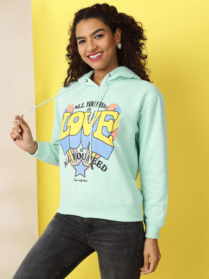 Women's Printed Regular Fit Sweatshirt