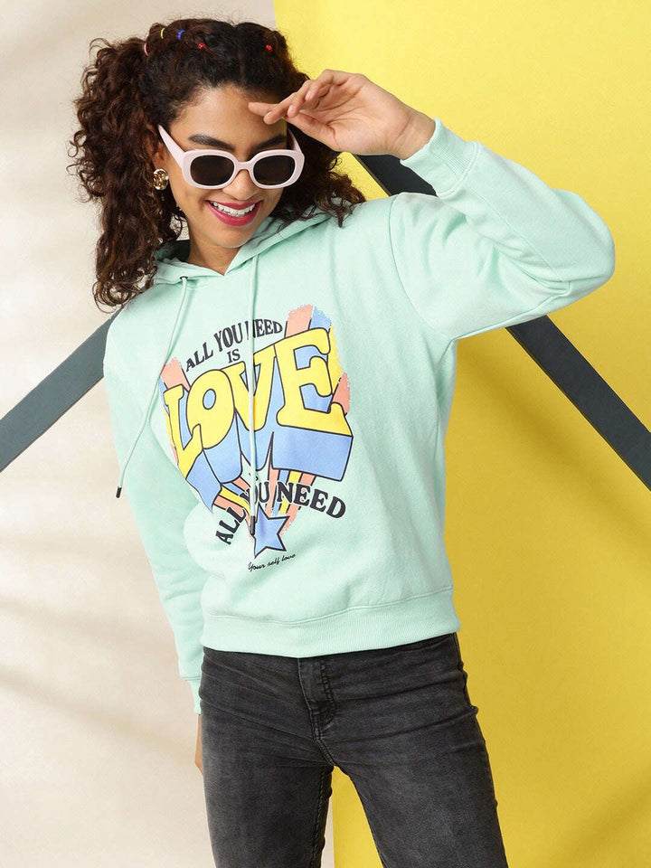 Women's Printed Regular Fit Sweatshirt