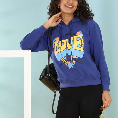 Women's Printed Regular Fit Sweatshirt