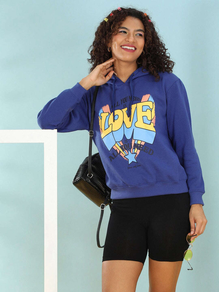 Women's Printed Regular Fit Sweatshirt