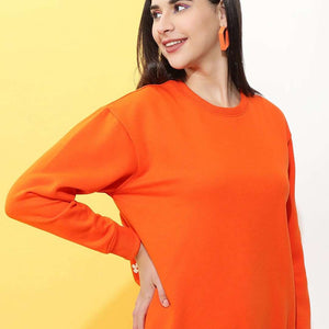 Women's Back Printed Regular Fit Sweatshirt