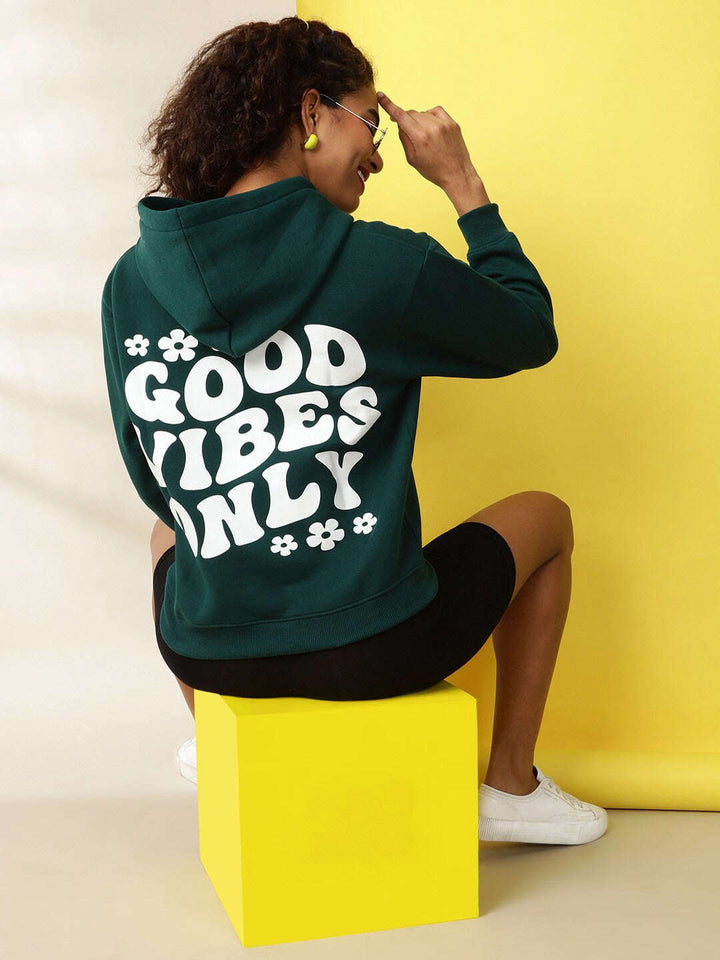 Women's Back Printed Regular Fit Sweatshirt