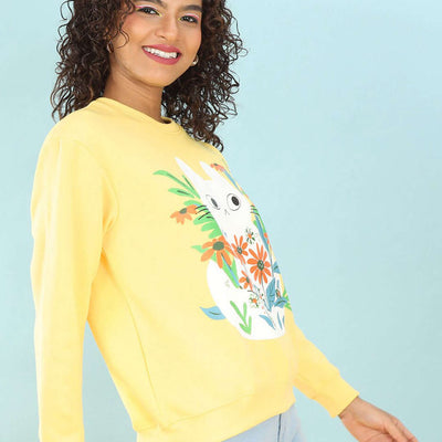 Women's Printed Regular Fit Sweatshirt