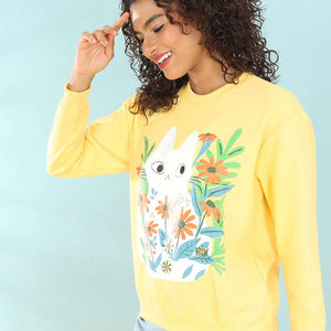 Women's Printed Regular Fit Sweatshirt