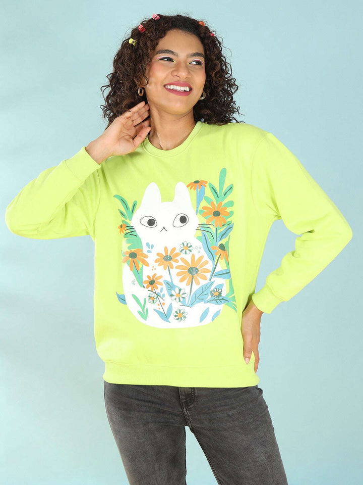 Women's Printed Regular Fit Sweatshirt