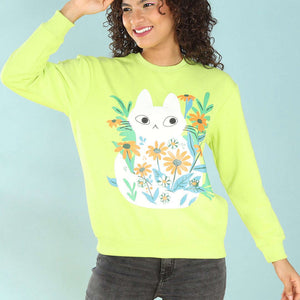 Women's Printed Regular Fit Sweatshirt