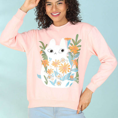 Women's Printed Regular Fit Sweatshirt