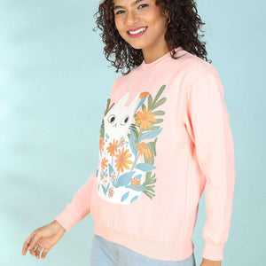 Women's Printed Regular Fit Sweatshirt