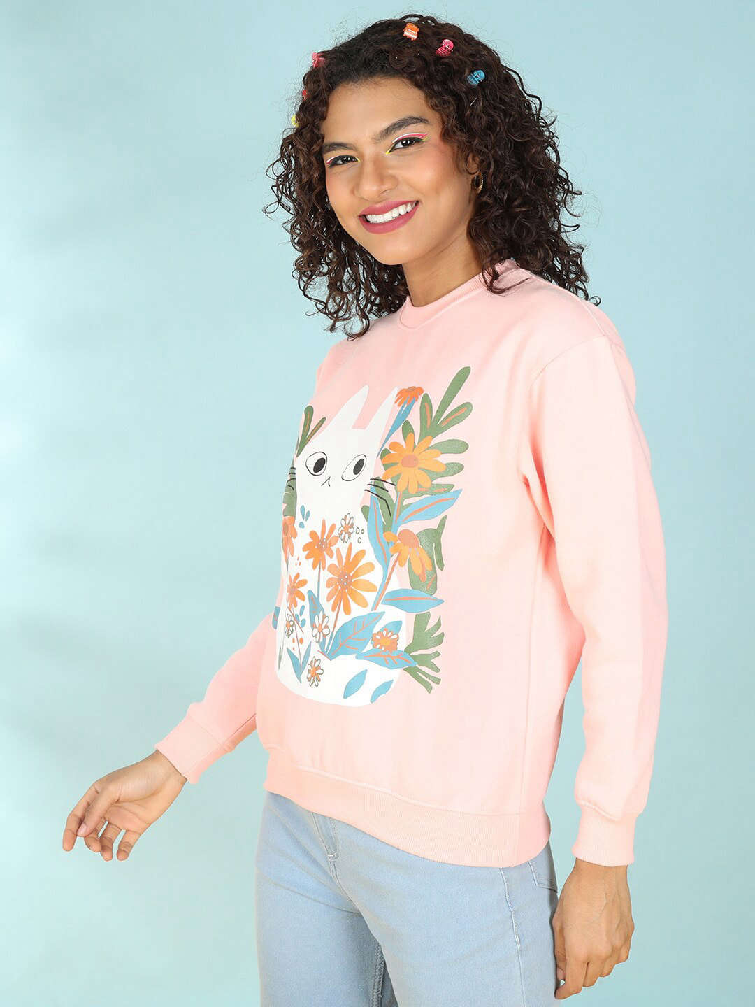 Women's Printed Regular Fit Sweatshirt