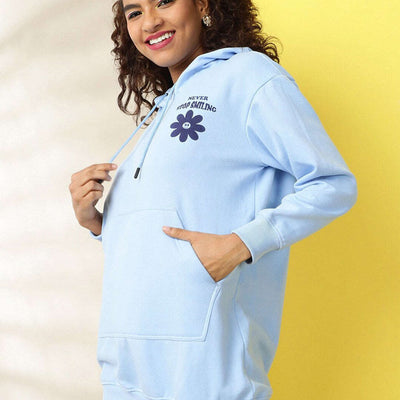 Women's Back Printed Regular Fit Sweatshirt