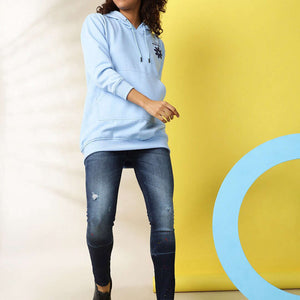 Women's Back Printed Regular Fit Sweatshirt