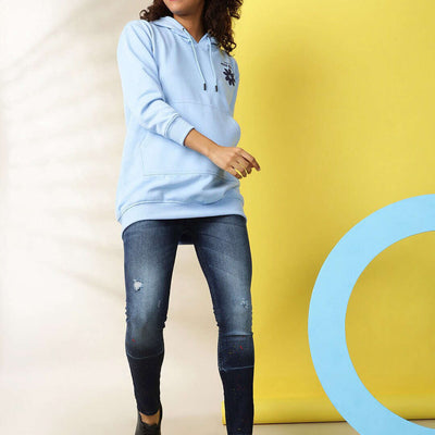 Women's Back Printed Regular Fit Sweatshirt