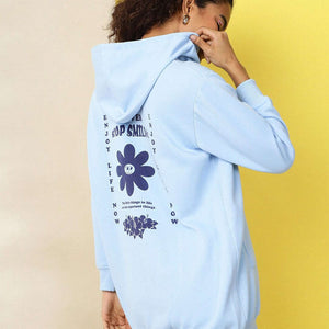 Women's Back Printed Regular Fit Sweatshirt