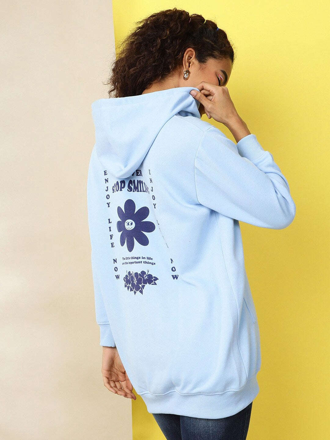 Women's Back Printed Regular Fit Sweatshirt