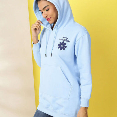 Women's Back Printed Regular Fit Sweatshirt