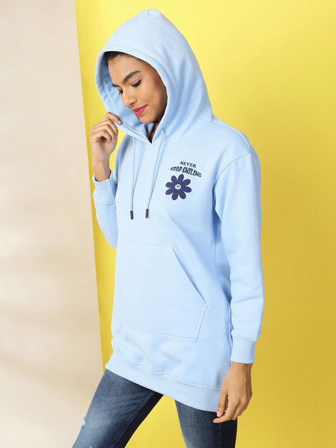 Women's Back Printed Regular Fit Sweatshirt