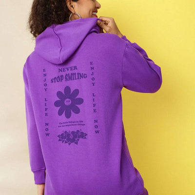 Women's Back Printed Regular Fit Sweatshirt