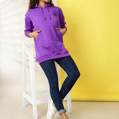 Women's Back Printed Regular Fit Sweatshirt