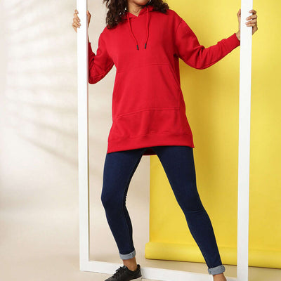 Women's Solid Regular Fit Sweatshirt